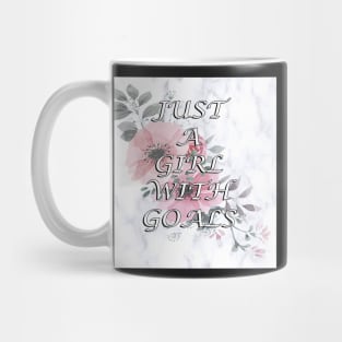 Just A Girl With Goals: Pretty Flower Faith and Hope Design & Inspirational Quote Mug